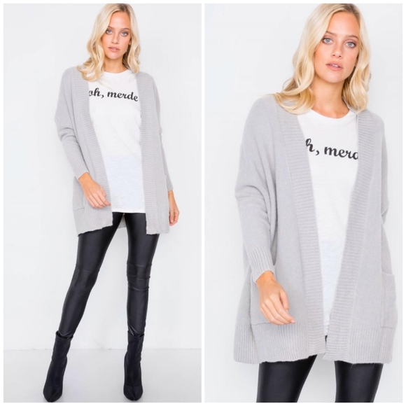 LAST ONE❗Casual Cozy Chic Oversized Open Cardigan - Picture 2 of 4